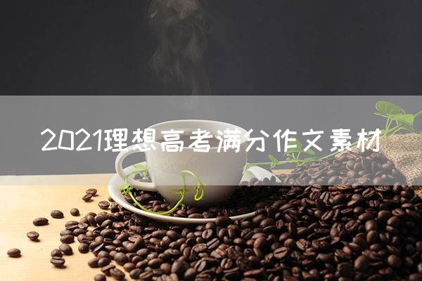 2021理想高考满分作文素材