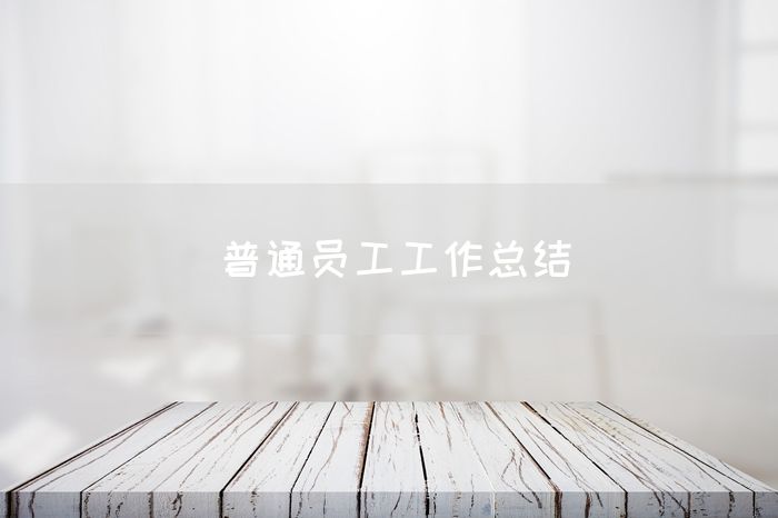普通员工工作总结