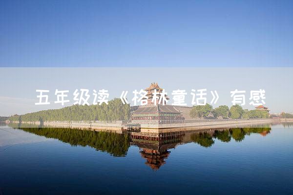 五年级读《格林童话》有感