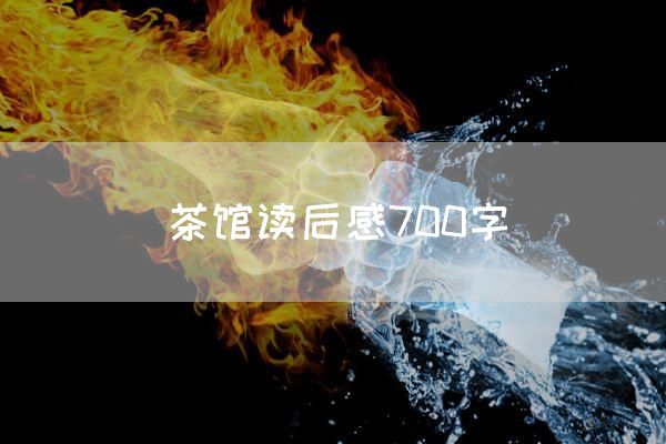 茶馆读后感700字
