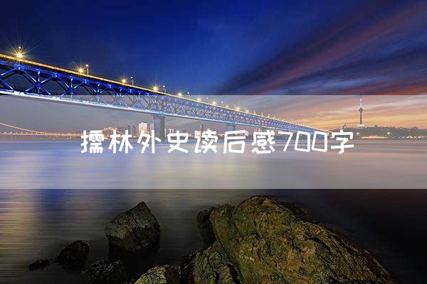 儒林外史读后感700字
