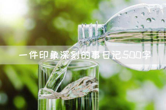 一件印象深刻的事日记500字