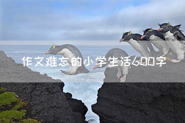 作文难忘的小学生活600字