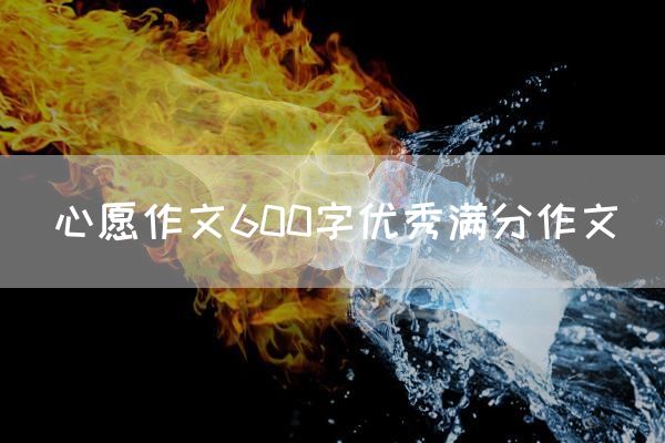 心愿作文600字优秀满分作文