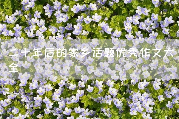 二十年后的家乡话题优秀作文大全